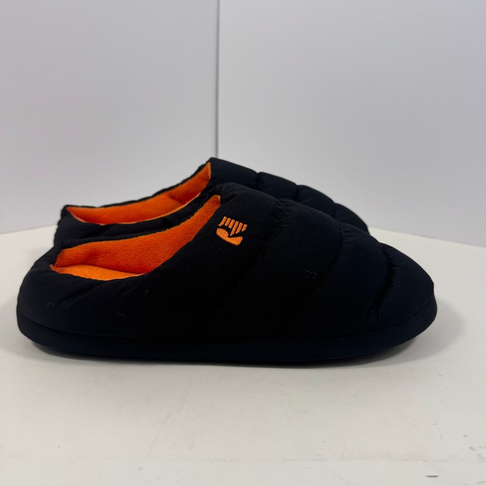 RockDove Men's Memory Foam Slippers Black Orange House Shoes Size 9–10 - Picture 5 of 10